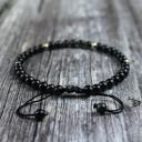  Black Obsidian Gemstone Dainty Bracelet Delicate Crystal Bracelet Minimalist