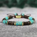  Natural Coconut Shell Imperial Jasper Bead Healing Reiki Crystal Dainty Bracelet