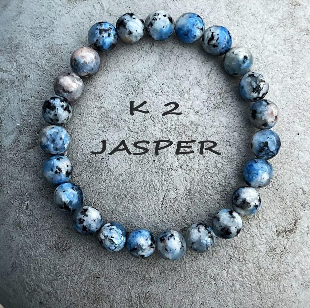 5 Pcs Natural K2 Jasper 8mm 6.7" Crystal Healing Stretch Bracelet