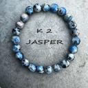  5 Pcs Natural K2 Jasper 8mm 6.7" Crystal Healing Stretch Bracelet