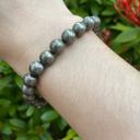  Natural 8mm Pyrite Stone Bracelet Black Gemstone Stretch Healing Bracelet