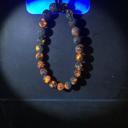  5PCS Flame Stone Bracelet Natural Emberlite Stone Stretch Bracelet UV Reactive