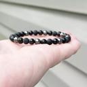  Natural Black Tourmaline Hematite Obsidian Onyx Bead Healing Protection Bracelet