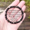  Natural Black Tourmaline Hematite Obsidian Onyx Bead Healing Protection Bracelet