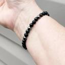  Natural Black Tourmaline Hematite Obsidian Onyx Bead Healing Protection Bracelet