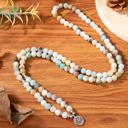  Natural Amazonite Gemstone Healing Bracelet 108 Beads Mala Necklace