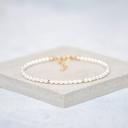  Mother of Pearl 3mm Beads Minimalist Dainty Women Mother Silver Bracelet Gifts