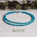  Blue Apatite 2mm Beaded Choker Gemstone Crystal Healing Women Necklace Gifts