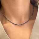  Blue Sodalite 2mm Tiny Small Beaded Choker Healing Dainty Women Necklace Gifts