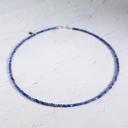  Blue Sodalite 2mm Tiny Small Beaded Choker Healing Dainty Women Necklace Gifts