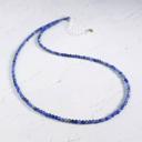  Blue Sodalite 2mm Tiny Small Beaded Choker Healing Dainty Women Necklace Gifts