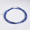  Blue Sodalite 2mm Tiny Small Beaded Choker Healing Dainty Women Necklace Gifts