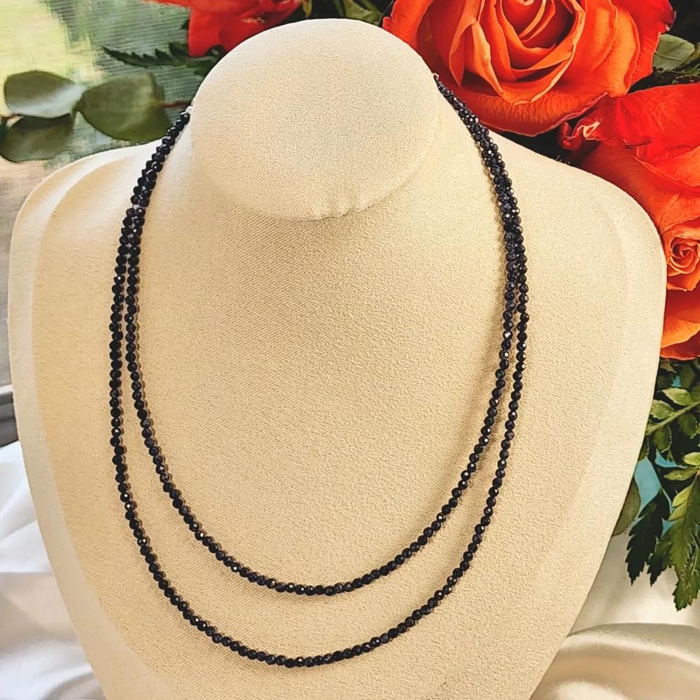 Natural Blue Sandstone Choker 2mm Tiny Beads Healing Reiki Dainty Women Necklace