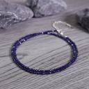  Natural Blue Sandstone Choker 2mm Tiny Beads Healing Reiki Dainty Women Necklace