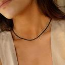  Natural Blue Sandstone Choker 2mm Tiny Beads Healing Reiki Dainty Women Necklace