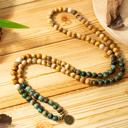  108 Mala Beads Picture Jasper African Turquoise Stone Beads Bracelet Necklace