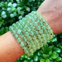  Prehnite Crystal Bracelet, Healing Crystal Bracelet, Handmade Beaded Bracelet, Mala Bracelet