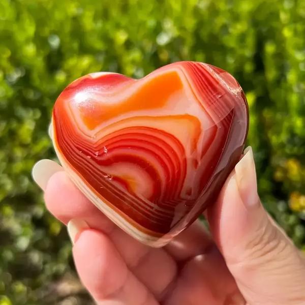 Natural Carnelian Red Heart Stone Pocket Power Rocks For Wicca Reiki Crystal