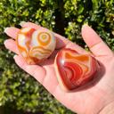 3-piece Natural Carnelian Red Heart Stone Pocket Power Rocks For Wicca Reiki Crystal