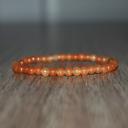  Natural Orange Aventurine Stone Dainty Bracelet 4mm Gemstone Healing Bracelet