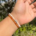  Natural Orange Aventurine Stone Dainty Bracelet 4mm Gemstone Healing Bracelet