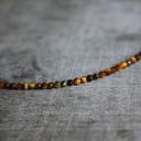  Natural Tiger Eye Beaded Necklace Yellow Tiger Stone Choker Healing Crystal