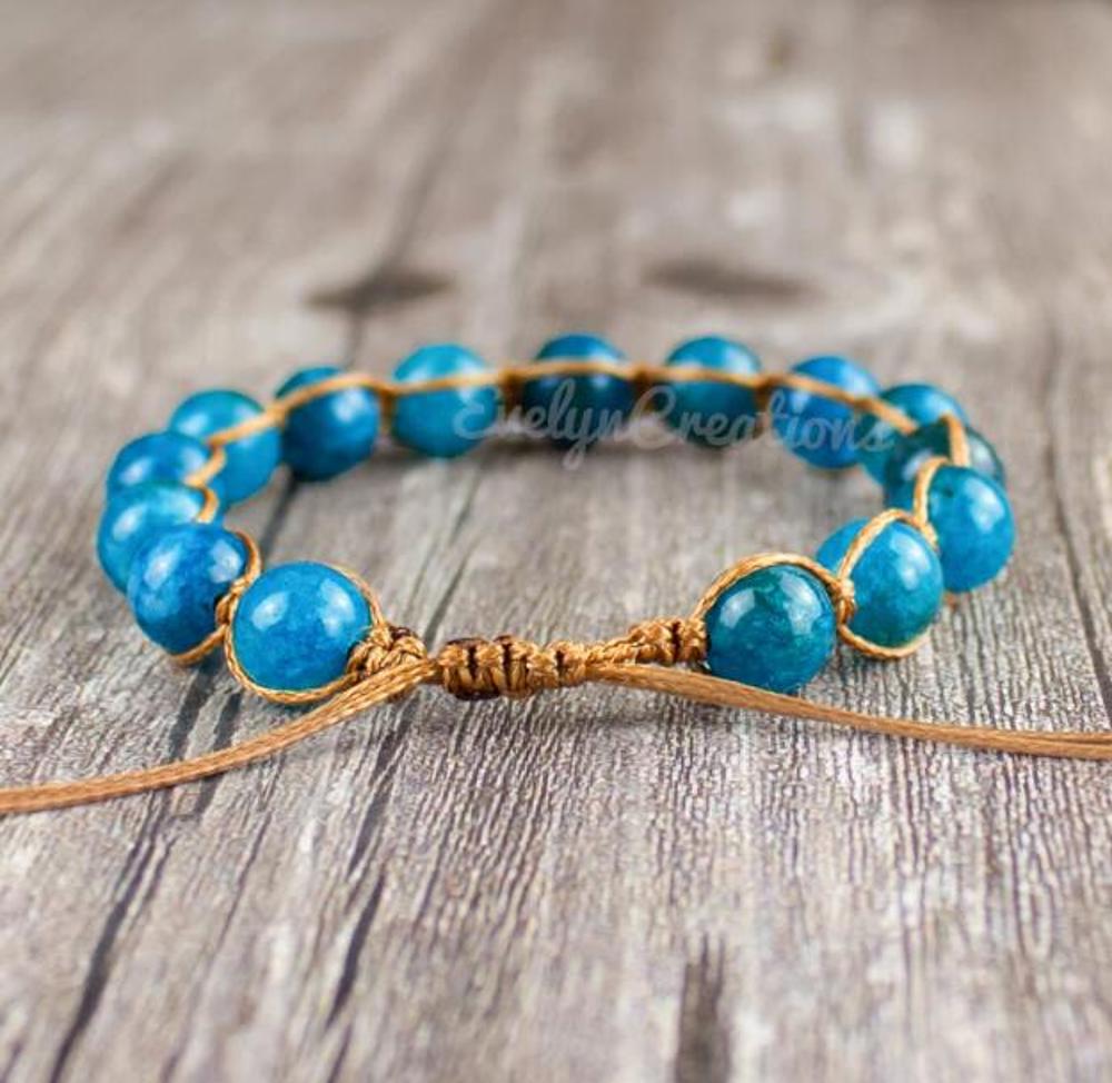 Natural 8mm Apatite Stone Bracelet