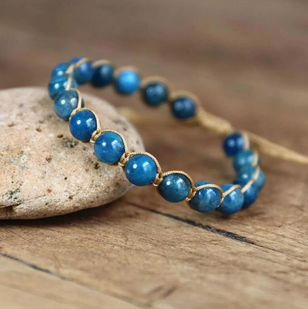 Natural 8mm Apatite Stone Bracelet