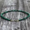  Natural Faceted Malachite Stone Dainty Bracelet