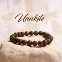  Unakite Crystal Bracelet, Healing Crystal Bracelet, Stretch Bracelet