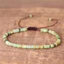  Natural Green Jasper Stone Dainty Bracelet Green Gemstone Minimalist Bracelet