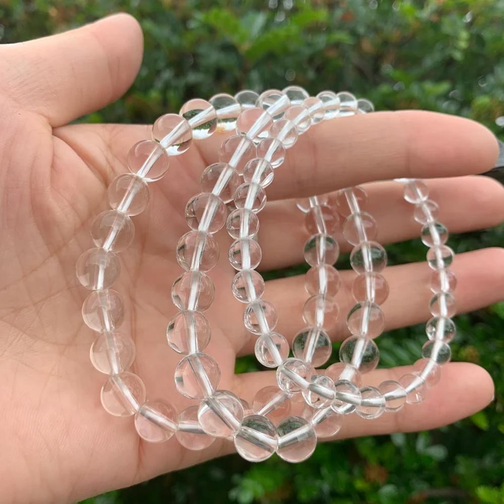 Clear Quartz Crystal Bracelet, Physical Healing and Pain Relief, Energy Crystals, Protection Bracelet, Healing Bracelet, April Birthstone