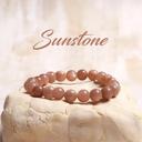  Sunstone Crystal Bracelet, Healing Crystal Bracelet, Orange Stone Jewelry, Energy Crystals, Bracelet for Women, Crystal Bracelet