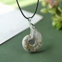  Real Ammonite Fossil Shell Handmade Pendant Adjustable Necklace Gifts for Women