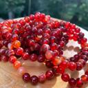  5pcs Natural Red Agate 8mm 6.7" Crystal Healing Stretch Bracelet