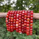  5pcs Natural Red Agate 8mm 6.7" Crystal Healing Stretch Bracelet