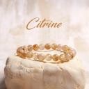  Citrine with Quartz Bead Bracelet