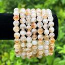  Citrine with Quartz Bead Bracelet