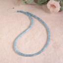  Natural Aquamarine Tube Beaded choker Healing Boho Style Women Crystal Necklace