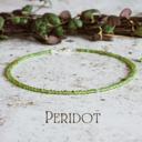  Natural Peridot Dainty Anklet 2mm Olive Green Faceted Crystal Beaded Anklet Gift