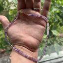  Natural Amethyst Beads Choker Purple Crystal Gemstone Dainty Necklace Handmade