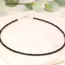  Natural Black Obsidian Beaded Necklace Spinel Stone Choker Healing Crystal Gift