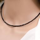  Natural Black Obsidian Beaded Necklace Spinel Stone Choker Healing Crystal Gift