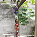  7 Chakra Ornament Natural Crystal Pendant Car Home Window Wall Decoration