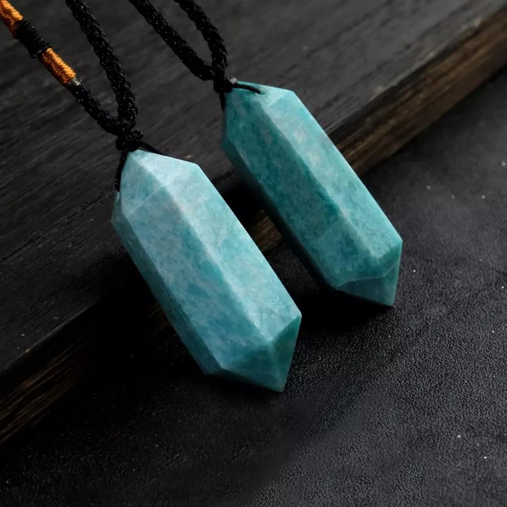 Amazonite Pendant Healing Balance Anxiety Relief Women Men Necklace Gift Amulet