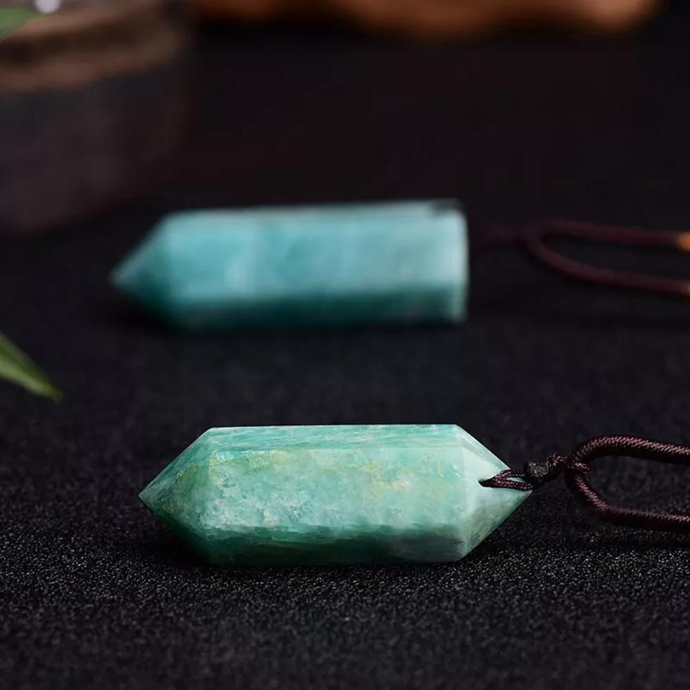 Amazonite Pendant Healing Balance Anxiety Relief Women Men Necklace Gift Amulet