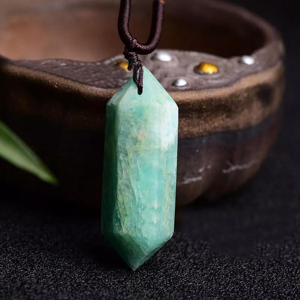 Amazonite Pendant Healing Balance Anxiety Relief Women Men Necklace Gift Amulet