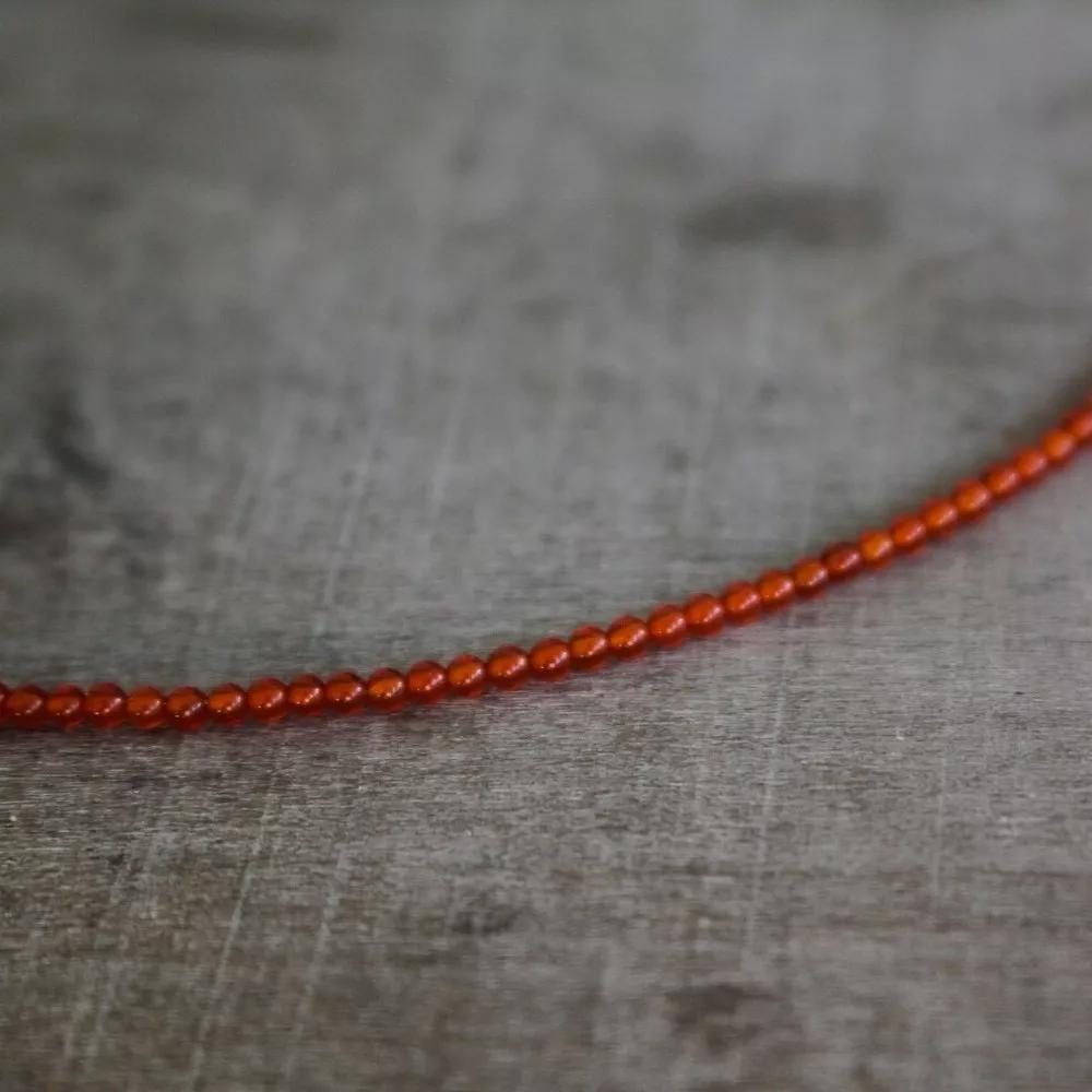 Natural Red Onyx Beaded Necklace Onyx Stone Choker Healing Crystal Necklace