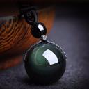  Rainbow Obsidian 16mm Bead Pendant Healing Luck Amulet Men Women Necklace Gift