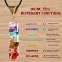  7 Chakra Natural Crystal Orgone Pendant Orgonite Unisex Healing Necklace Resin